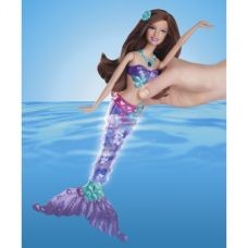 Barbie - mořská panna svítící (se svítící ploutví) BLOND - 4148
