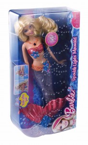 Barbie - mořská panna svítící (se svítící ploutví) BLOND - 4146