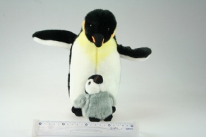 Plyšový tučňák s mládětem